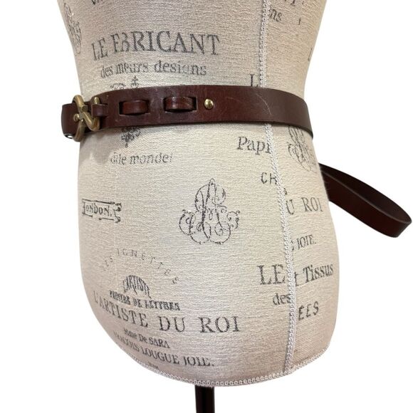 Vintage Leather & Brass Equestrian Hoof Pick Belt Sz 46 Brown Unisex main image 9